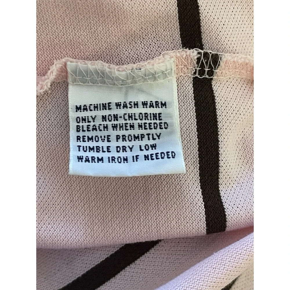 Polo Ralph Lauren Shirt Men's XL Pink & Brown Striped Pima Cotton Pony Logo Polo